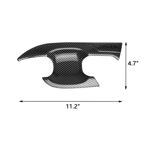 4PCS Exterior Door Handle Bowl Cover Trim For Toyota Highlander 2020-up, Carbon Fiber Pattern