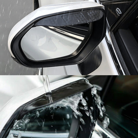 Door Side Rear View Mirror Rain Snow Sun Visor Guard for Toyota Camry 2018-2024, Carbon Fiber Texture Rain Guard Visor Shade Shield