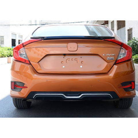 2pcs Red ABS Rear Fog Light Lamp Cover Moulding Trim for Honda Civic 2016-2019