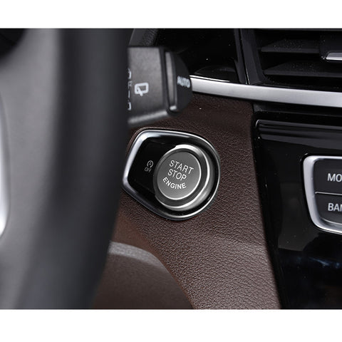 Silver Engine Start Stop Switch Push Button Ring Trim For BMW 3 Series 2013-up