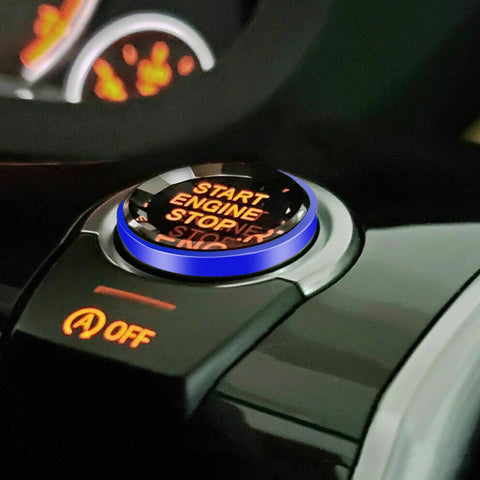 Red / Silver / Blue / Black Crystal Start Stop Button Cover Trim Engine Ignition Switch Replacement Cap for BMW 1 2 3 4 5 7 Series X1 X3 X5