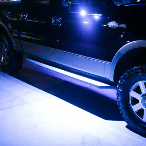 2pcs Xenon White / Ice Blue Error Free High Power LED Side Mirror Puddle Lights for Ford F-150 Raptor Explorer Expedition