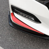2x Red Vinyl Front Fog Light Eyelid Eyebrow Sticker Decal Molding Trim for Honda Accord 2018 2019