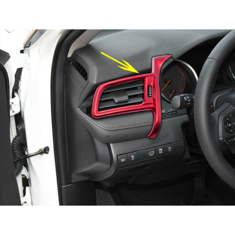 for Toyota Camry 2018-2019 Dashboard Left Side Air Vent AC Outlet Cover Frame Trim, Red Car Interior Decoration