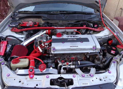 Blue / Black / Red / Gold / Purple / Silver Fender Bumper Washer Bolt, CNC Finishing Washer Engine Bay Screw Dress Up Fastener Kit