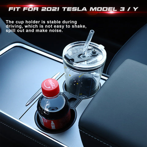 For Tesla Model 3 2021-2023 & Model Y 2021-up Water Storage Box Car Cup Holder Limiter Accessories