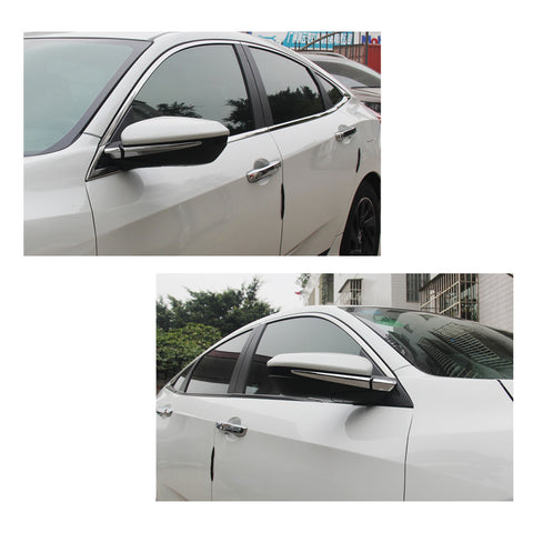 4pcs for Honda Civic 2016-2019 ABS Chrome Car Rear View Side Mirror Strip Cover Trim