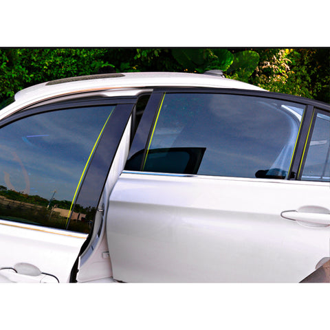 8pcs Glossy Black Car Door Window Pillar Post Trim Cover Molding for Toyota RAV4 2013-2018