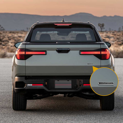 2pcs Universal Limited Edition Logo Emblem Metal Badge Sticker Decal for Side Fender Trunk Compatible with Most Cars (9.5cm x 1.5cm Black)