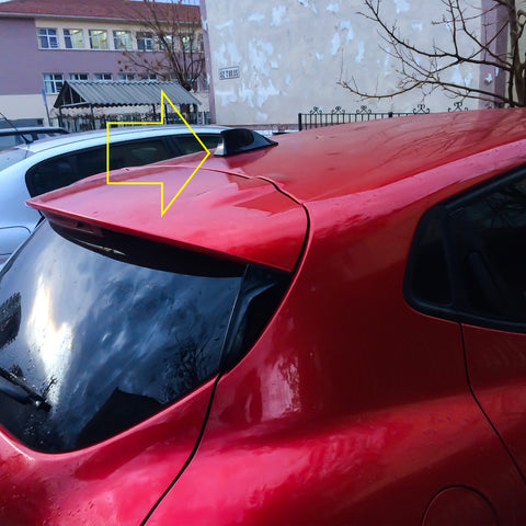 Black/White Car Antenna Shark Fin Antenna AM FM Radio Signal Aerial Adhesive Tape Base Super Functional Universal Car SUV Truck