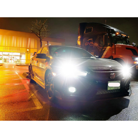 6000K Xenon White LED Headlight Bulb All-in-One Conversion High Low Beam Kit, 6000LM Super Bright Fog Light Replacement