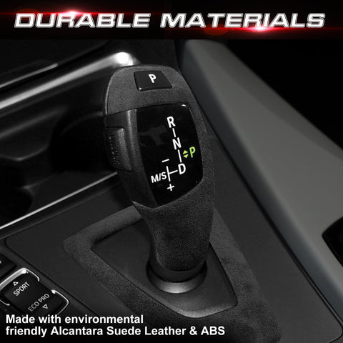 Alcantara Suede Leather Gear Shift Knob Cap Cover For 5-series X5 X6 E60 E70 E71