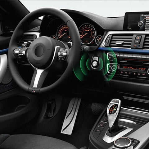 Dashboard Engine Start Stop Push Button ABS Trim Cover Sticker for BMW 5 Series G30 2017-2018