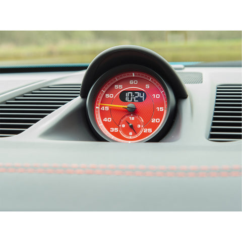 Guard Red / Racing Yellow Dial Gauge Face Cover Trim Sporty Chrono Decorative Overlay for Porsche Macan Boxster Cayman 991