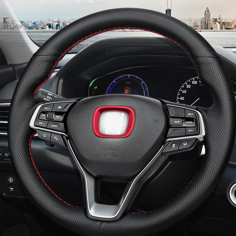 1pcs Red ABS Steering Wheel Center Logo Cover Trim Decoration Sticker for Honda Accord 10th 2018-2019