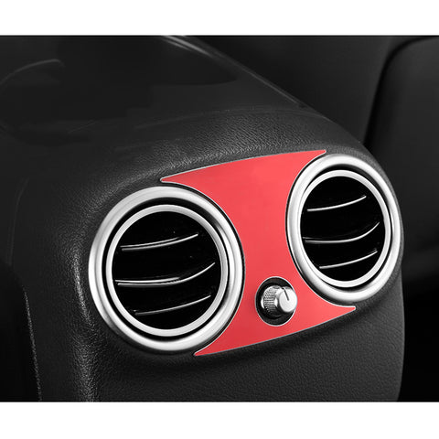 Red/ Silver Aluminum Rear Seat Air Conditioning Air Outlet Decoration Trim for Mercedes Benz C-class GLC X253