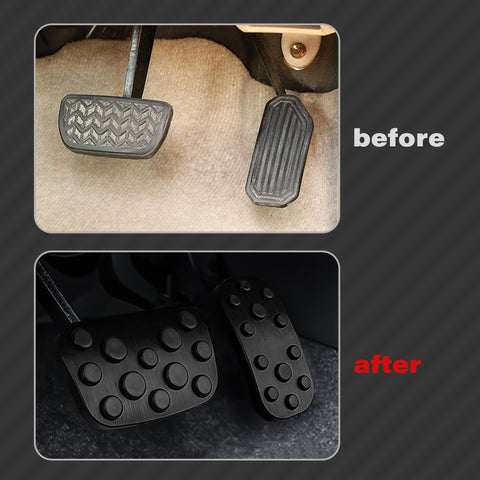 Set Black Anti-Slip Brake Foot Pedal Pads Kit For Toyota Corolla Cross 2020-2023