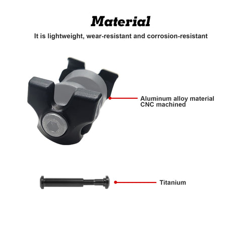 Seatpost Saddle 7x10 Clamp EAR + Ti Bolt Kit for CARBON RAIL, Compatible with Specialized S-Works