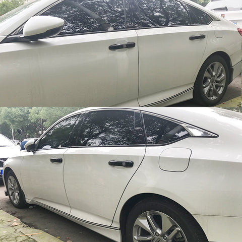 Carbon Fiber Look Car Door Handle Protector Cover Trim for Honda Accord 10th 2018 2019 2020