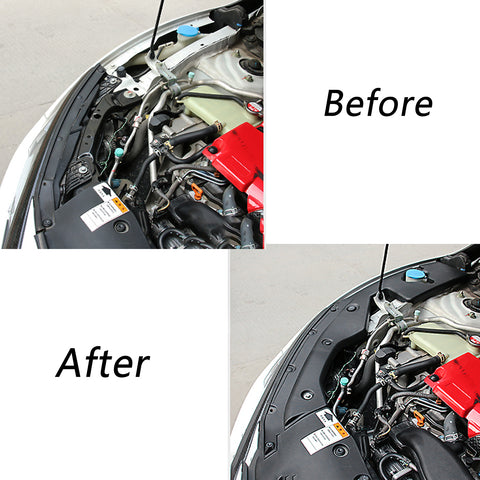2pcs Engine Bay Side Panel Cover Replacement for Honda Civic 10th Gen 2016-2019