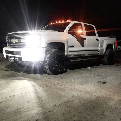 6pcs 6000K Xenon White LED High Low Beam Headlight + Fog Light Bulb Combo Package for Chevrolet Silverado 1500 2500 3500 2007-2015