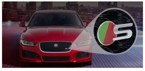 Auto Decor Sticker, Green Red Round S Logo Sport Emblem Trunk Boot Badge for Jaguar XJ XJR XJS XF XE Front Bumper Rear Trunk Door Fender