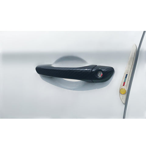 Carbon Fiber Style Door Handle+Door Edge Guard Trim For Hyundai Elantra 2017-20