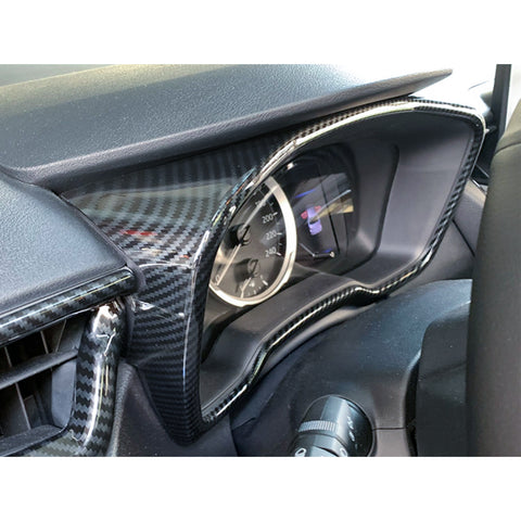 Carbon Fiber Texture Dashboard Instrument Cover Trim For Toyota Corolla 2020-23