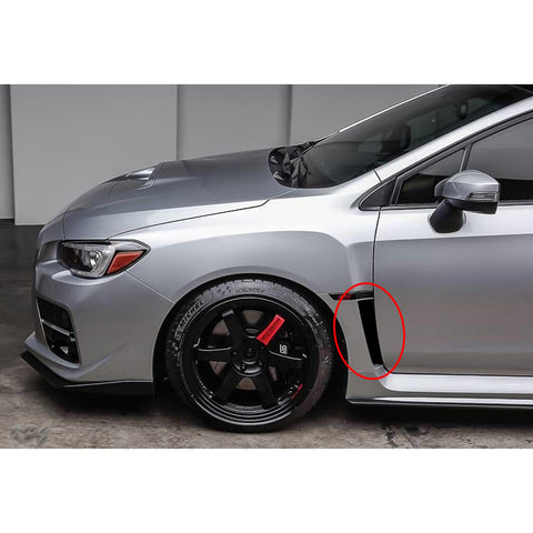 2pcs Matte Black Fender Side Vent Stickers Decor For Subaru WRX STI 2015-2021
