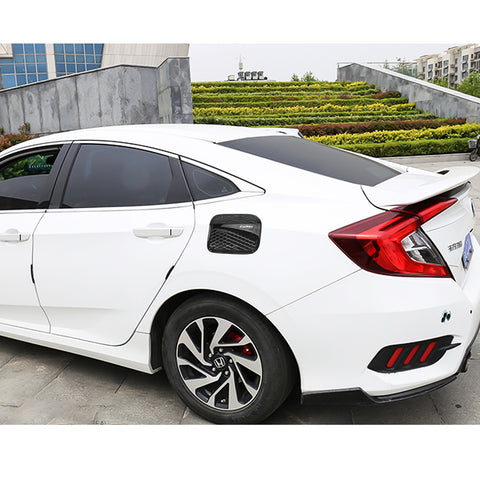 Carbon Fiber Style Sport Gas Tank Cap Cover Fuel Filler Cap Trim for Toyota Camry 2018 2019 2020