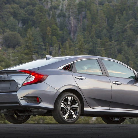 for Honda Civic 2016-2019 Side Window Scoop Louver Cover Trim, ABS Carbon Fiber Quarter Side Window Vent Louver Windshield Sun Shade Cover