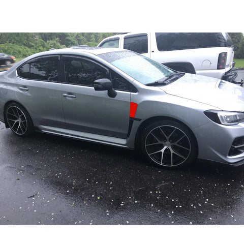 Red KK Vinyl Upper Fender Side Vent Film Stickers For Subaru WRX STI 2015-2021