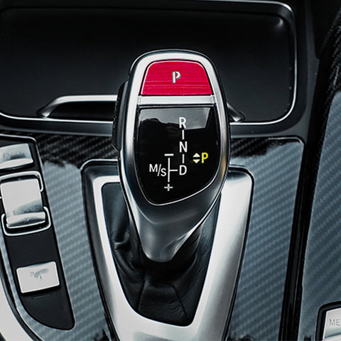 Red Gear Shift Knob Lever P Parking Shift Button Cover Frame Trim For BMW 2 3 4 5 6 Series X3 X4 X5 X6 F22 F23 F30 F31 F32 F33 F34 F10 F06 F25 F26 F15 F16