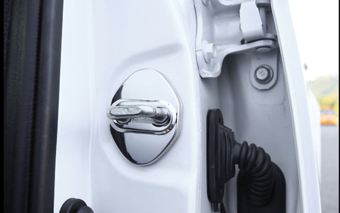 4pcs Blue/Black/Red/Silver Door Lock Cover Stainless Steel Car Door Lock Latches Cover Protector for Toyota Camry 2006-up