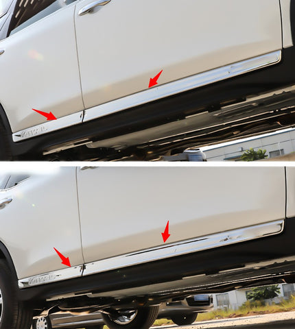 4pcs for Nissan Rogue X-trail 2014-2018 Chrome Stainless Steel Car Body Door Side Molding Trim Cover