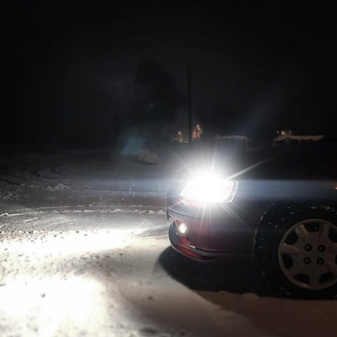 6000K Xenon White LED Headlight Bulb All-in-One Conversion High Low Beam Kit, 6000LM Super Bright Fog Light Replacement