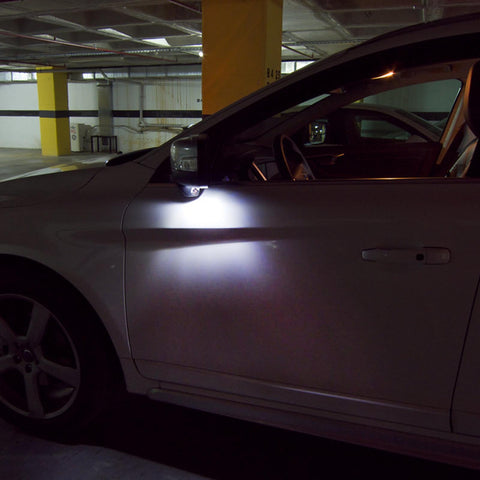 LED Side Mirror Puddle Light Assembly for Volkswagen Golf 5 Mk5 MKV Passat Jetta Eos, 18-SMD White Super Bright LED Side Under Mirror Puddle Lamp Rear View Mirror Puddle Light