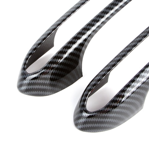 4X Carbon Fiber Style Door Handle Bezel Cover DecorFor BMW 5 Series G30 2018-up