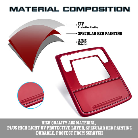 Set Red ABS Interior Reading Light Panel Moulding For Honda Civic 11th Gen 2022