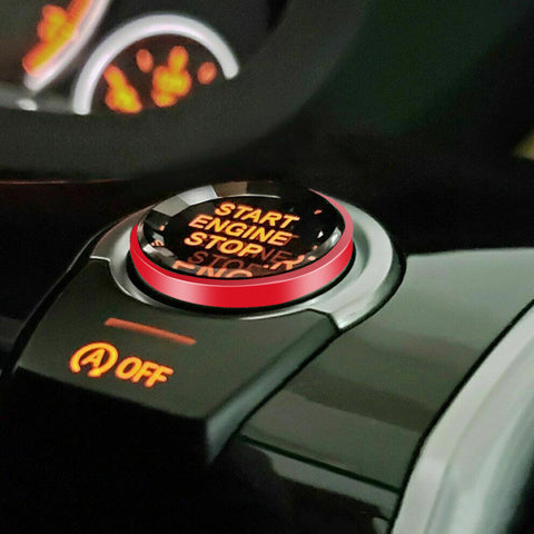 Red / Silver / Blue / Black Crystal Start Stop Button Cover Trim Engine Ignition Switch Replacement Cap for BMW 1 2 3 4 5 7 Series X1 X3 X5