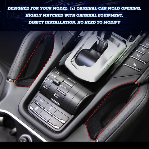 Gear Shift Middle Armrest Black Velvet Storage Box Phone Coin Holder For Porsche Cayenne 2011-2018