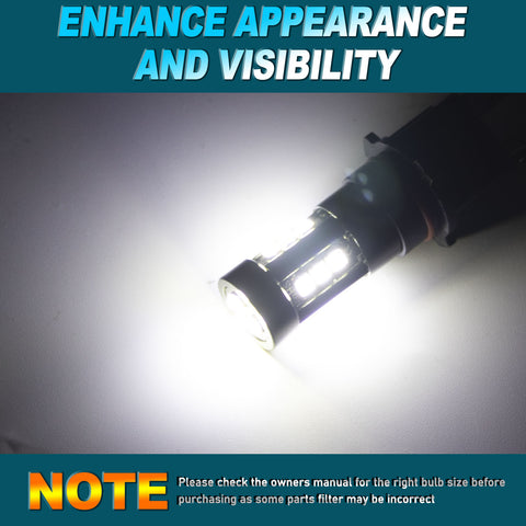 For Chevy Camaro 10-15 LED Bulb Daytime Running Light 6000K White P13W Fog Lamp