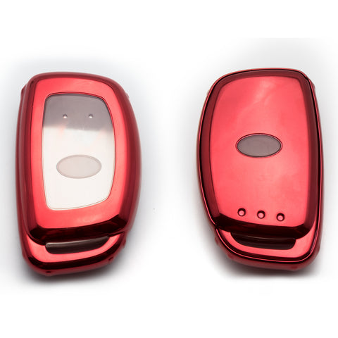 Blue / Black / Red Soft TPU Full Protection Remote Key Fob Case Cover for Hyundai Accent Santa Fe Elantra Tucson 3/4-Button Key