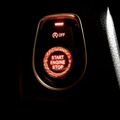 Red / Silver / Blue / Black Crystal Start Stop Button Cover Trim Engine Ignition Switch Replacement Cap for BMW 1 2 3 4 5 7 Series X1 X3 X5