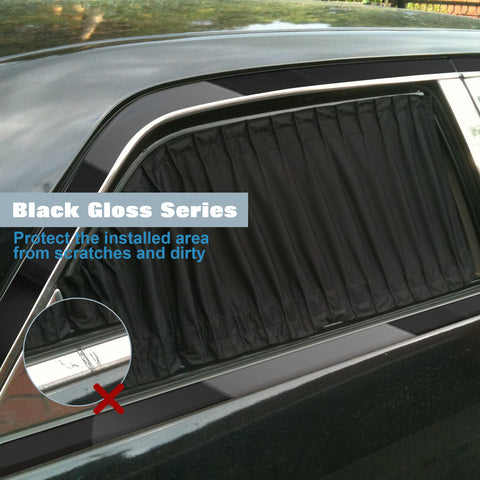 Dark Black Chrome Delete Blackout Window Cover Decal For Chrysler 300 2011-2021