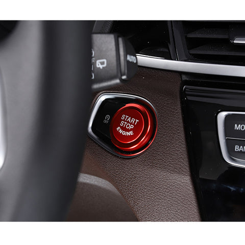 For BMW 1 2 4 2014-up Red Engine Start Stop Ignition Switch Button Ring Cover