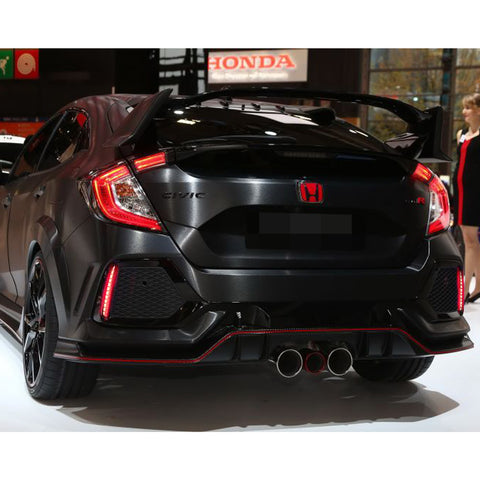 Rear Bumper Reflector LED Brake Fog Light for Honda Civic Hatchback SI,Type R 2016-2019