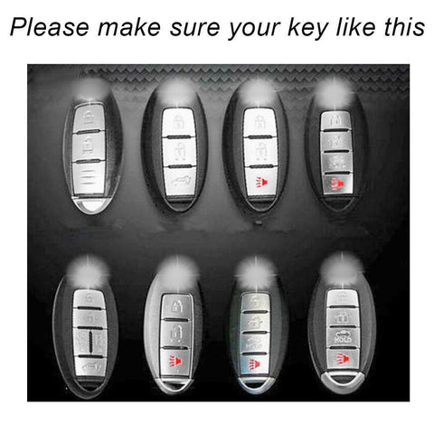 Carbon Fiber Style Soft Silicone Remote Smart Key Cover Case for Nissan 370Z Altima 3 4 5 Buttons Black