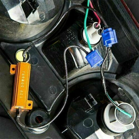 2pcs 50w 6-ohm Load Resistor Fix LED Bulb Fast Hyper Flash Turn Signal Blink Error Code