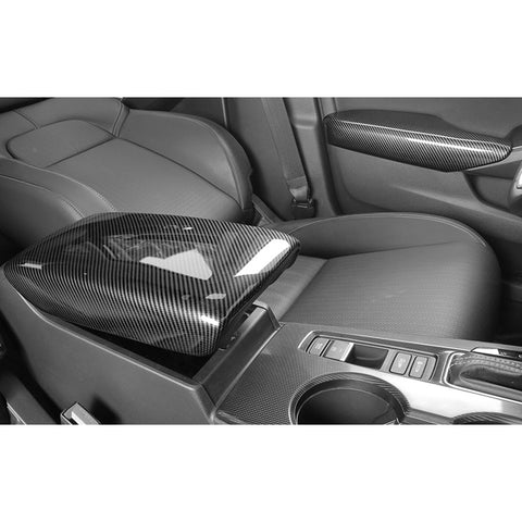 Carbon Fiber Style Center Storage Seat Box Panel Cover For 11th Gen Honda Civic